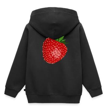 Strawberry fruit summer - Kids Premium Organic Hoodie - black - Back - AI Model Kid Male (0cm)