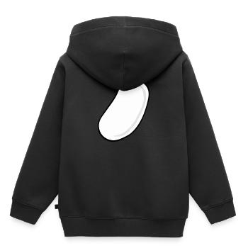 haricot - Sweat Premium à capuche enfant bio - noir - Dos - AI Model Kid Male (0cm)