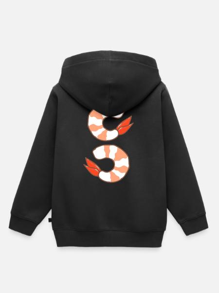 Garnele - Kinder Premium Organic Hoodie - Schwarz
