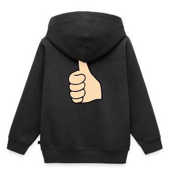 Thumbs up - Kids Premium Organic Hoodie - black - Back - AI Model Kid Male (0cm)