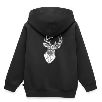 Homme d'affaires de bureau de Noël Rudolf Rudolf - Sweat Premium à capuche enfant bio - noir - Dos - AI Model Kid Male (0cm)