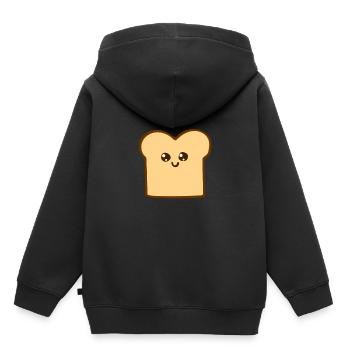 Toast - Kinder Premium Organic Hoodie - Schwarz - Hinten - AI Model Kid Male (0cm)
