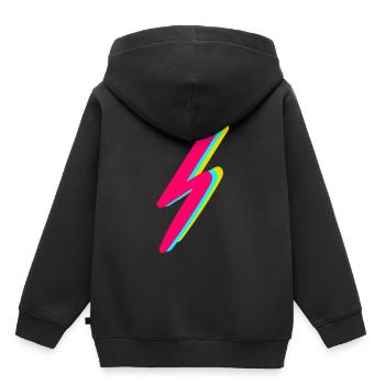 Blitz - Kinder Premium Organic Hoodie - Schwarz - Hinten - AI Model Kid Male (0cm)