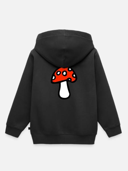 Pilz - Kinder Premium Organic Hoodie - Schwarz
