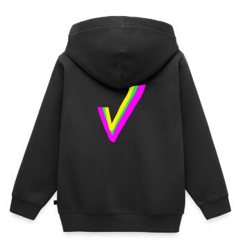Haken Symbol - Kinder Premium Organic Hoodie - Schwarz - Hinten - AI Model Kid Male (0cm)