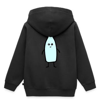 Bottle - Kids Premium Organic Hoodie - black - Back - AI Model Kid Male (0cm)