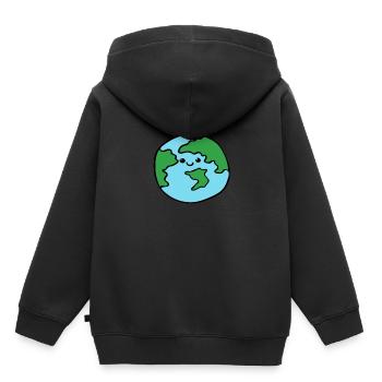 Monde - Sweat Premium à capuche enfant bio - noir - Dos - AI Model Kid Male (0cm)