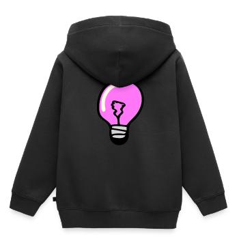 Ampoule - Sweat Premium à capuche enfant bio - noir - Dos - AI Model Kid Male (0cm)