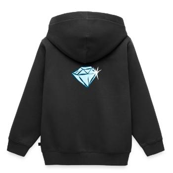 Diamant - Sweat Premium à capuche enfant bio - noir - Dos - AI Model Kid Male (0cm)