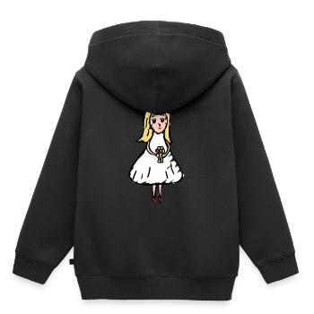 Drawing - Bride - Kids Premium Organic Hoodie - black - Back - AI Model Kid Male (0cm)