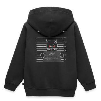 Schrödingers Katze lebt/ Schrödinger Formel - Kinder Premium Organic Hoodie - Schwarz - Hinten - AI Model Kid Male (0cm)