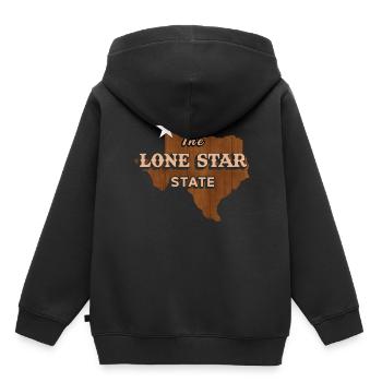 Lone Star Texas Design für stolze Texaner - Kinder Premium Organic Hoodie - Schwarz - Hinten - AI Model Kid Male (0cm)