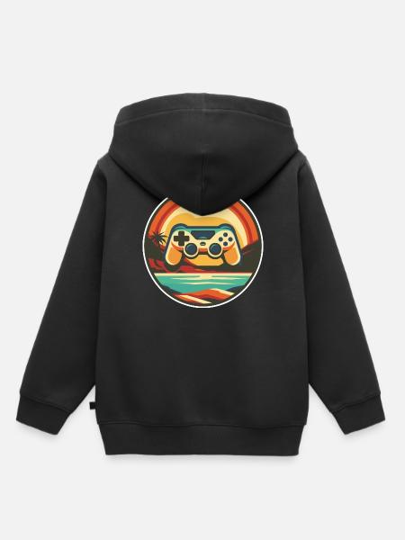Games Illustration - Kinder Premium Organic Hoodie - Schwarz