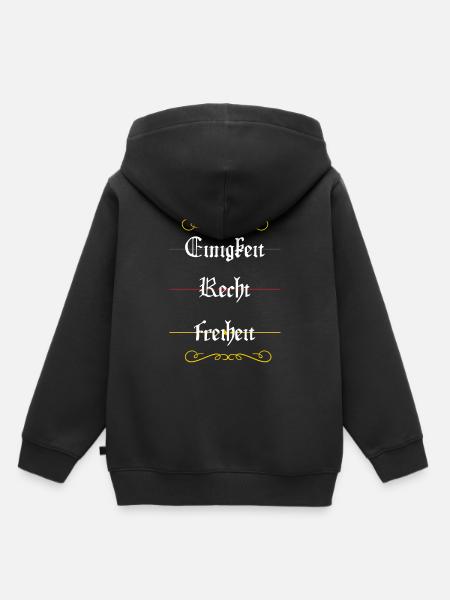 Einigkeit, Recht, Freiheit - Kinder Premium Organic Hoodie - Schwarz