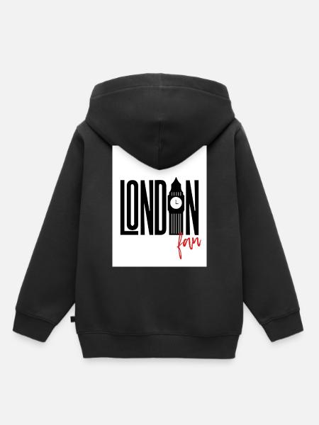 London Fan - Kinder Premium Organic Hoodie - Schwarz