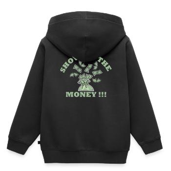 Conception d’argent d’exposition pour les professionnels à revenu élevé - Sweat Premium à capuche enfant bio - noir - Dos - AI Model Kid Male (0cm)