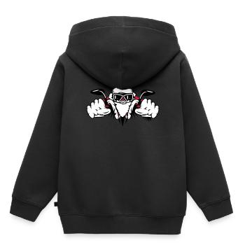 Père Noël sur moto - Sweat Premium à capuche enfant bio - noir - Dos - AI Model Kid Male (0cm)