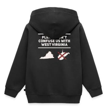 Anti West Virginia Design für stolze Virginier - Kinder Premium Organic Hoodie - Schwarz - Hinten - AI Model Kid Male (0cm)