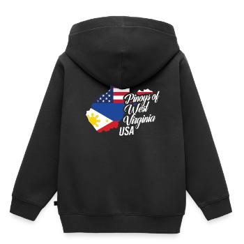 Filipinos aus West Virginia Design für Fil-Ams - Kinder Premium Organic Hoodie - Schwarz - Hinten - AI Model Kid Male (0cm)