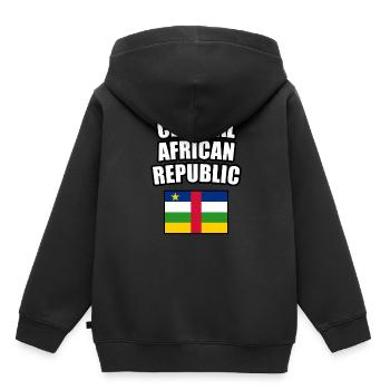 République centrafricaine Drapeau Sango Cadeau - Sweat Premium à capuche enfant bio - noir - Dos - AI Model Kid Male (0cm)