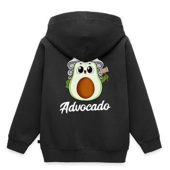 Avocat avocat avocat droit avocat anniversaire - Sweat Premium à capuche enfant bio - noir - Dos - AI Model Kid Male (0cm)