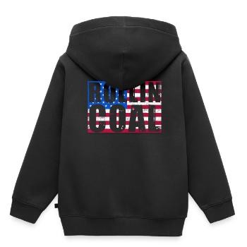 USA Carbon Roller Design for Diesel Drivers - Kids Premium Organic Hoodie - black - Back - AI Model Kid Male (0cm)