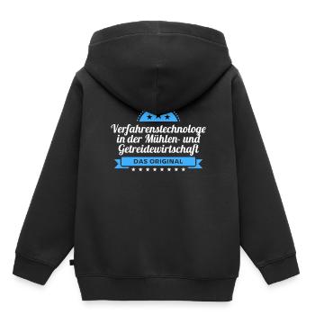 Müller Design für stolze Handwerker - Kinder Premium Organic Hoodie - Schwarz - Hinten - AI Model Kid Male (0cm)
