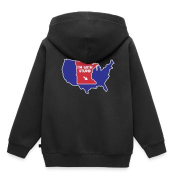 Minnesota Design für patriotische Minnesotaner - Kinder Premium Organic Hoodie - Schwarz - Hinten - AI Model Kid Male (0cm)
