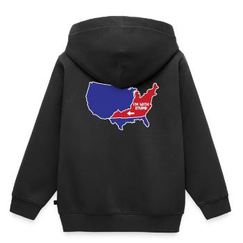 Virginia US Design für patriotische Virginianer - Kinder Premium Organic Hoodie - Schwarz - Hinten - AI Model Kid Male (0cm)