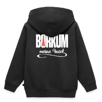 Borkum meine Insel - Kinder Premium Organic Hoodie - Schwarz - Hinten - AI Model Kid Male (0cm)