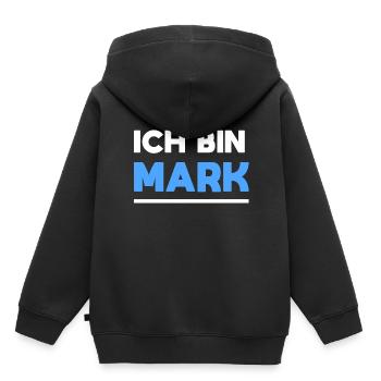 Mark Name Spruch für stolze Marks - Kinder Premium Organic Hoodie - Schwarz - Hinten - AI Model Kid Male (0cm)
