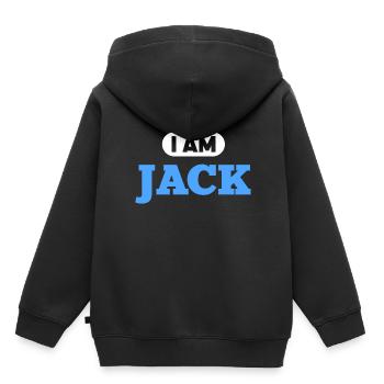 Jack Name Saying für stolze Jacks - Kinder Premium Organic Hoodie - Schwarz - Hinten - AI Model Kid Male (0cm)