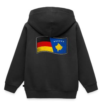 Kosovo Design für stolze Deutsch-Kosovaren - Kinder Premium Organic Hoodie - Schwarz - Hinten - AI Model Kid Male (0cm)