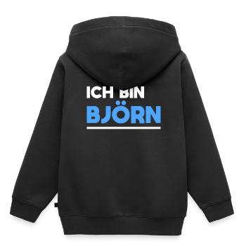 Björn Name Spruch für stolze Björns - Kinder Premium Organic Hoodie - Schwarz - Hinten - AI Model Kid Male (0cm)