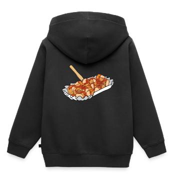 Currywurst Curry Wurst Bratwurst Berlin Ruhrpott - Sweat Premium à capuche enfant bio - noir - Dos - AI Model Kid Male (0cm)
