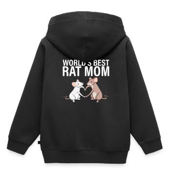 World's Best Rat Mom - Kinder Premium Organic Hoodie - Schwarz - Hinten - AI Model Kid Male (0cm)