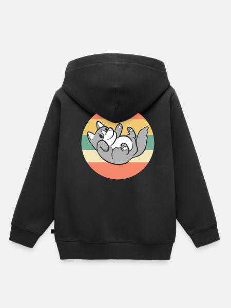 Corgi - Kinder Premium Organic Hoodie - Schwarz