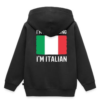 Italien Italia italienisch italienische Flagge - Kinder Premium Organic Hoodie - Schwarz - Hinten - AI Model Kid Male (0cm)