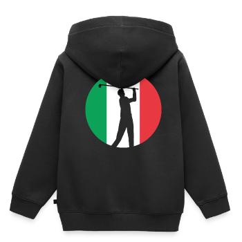 Italien Italia italienisch italienische Flagge - Kinder Premium Organic Hoodie - Schwarz - Hinten - AI Model Kid Male (0cm)