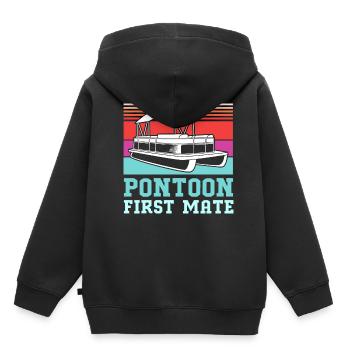 Bateau ponton Bateau Bateaux - Sweat Premium à capuche enfant bio - noir - Dos - AI Model Kid Male (0cm)