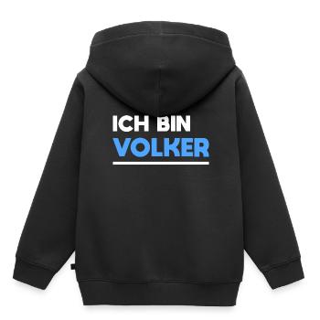 Volker Name Spruch für stolze Volker - Kinder Premium Organic Hoodie - Schwarz - Hinten - AI Model Kid Male (0cm)