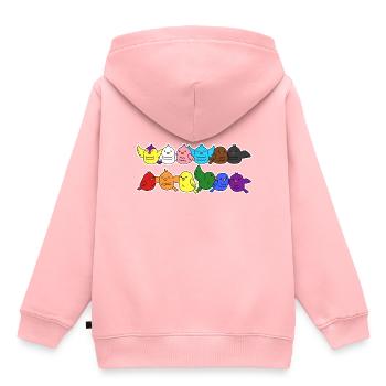 Pride Progress Flagge Vogel für Gleichberechtigung - Kinder Premium Organic Hoodie - Rosa - Hinten - AI Model Kid Female (0cm)