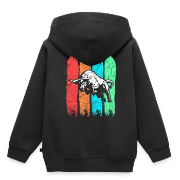 bull - Kids Premium Organic Hoodie - black - Back - AI Model Kid Male (0cm)