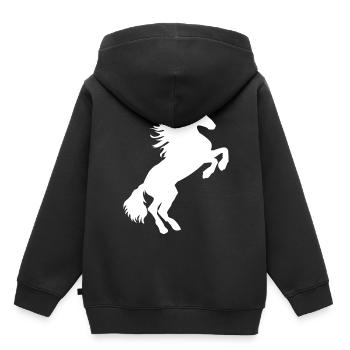 Cheval blanc moisi - Chevaux T shirt & sweat à capuche - Sweat Premium à capuche enfant bio - noir - Dos - AI Model Kid Male (0cm)