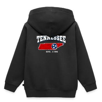 Tennessee est. 1796 - Kids Premium Organic Hoodie - black - Back - AI Model Kid Male (0cm)