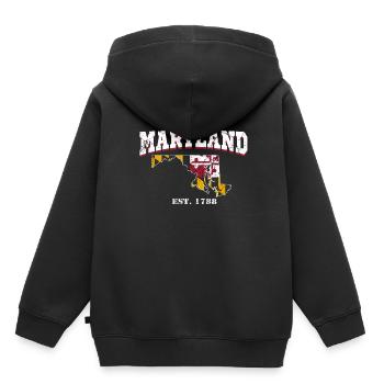 Maryland est. 1788 - Sweat Premium à capuche enfant bio - noir - Dos - AI Model Kid Male (0cm)