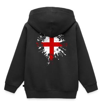 Union Jack - Sweat Premium à capuche enfant bio - noir - Dos - AI Model Kid Male (0cm)