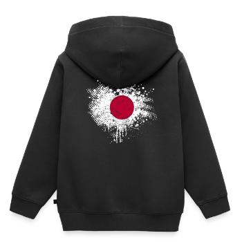 Japan Flagge - Kinder Premium Organic Hoodie - Schwarz - Hinten - AI Model Kid Male (0cm)