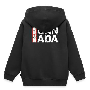 Canada - Sweat Premium à capuche enfant bio - noir - Dos - AI Model Kid Male (0cm)