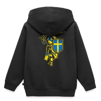 Swedish knight - Kids Premium Organic Hoodie - black - Back - AI Model Kid Male (0cm)
